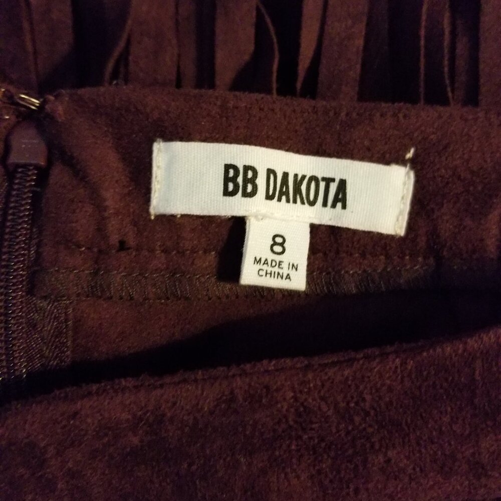 BB DAKOTA Plumb Suede Fringe Skirt - Picture 5 of 5